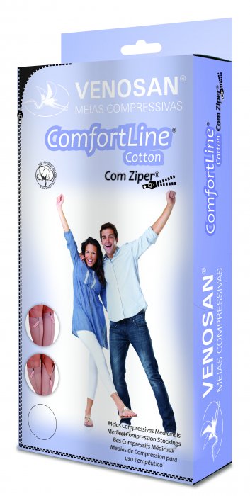 MEIA VENOSAN COMFORTLINE COTTON COM ZÍPER