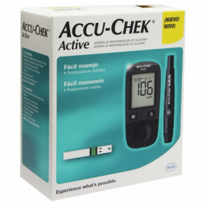 KIT P/ DOSAGEM GLICEMIA ACCU-CHEK ACTIVE